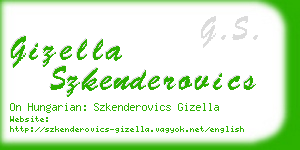 gizella szkenderovics business card